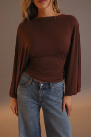 Emme Back-Tie Dolman Sleeve Top