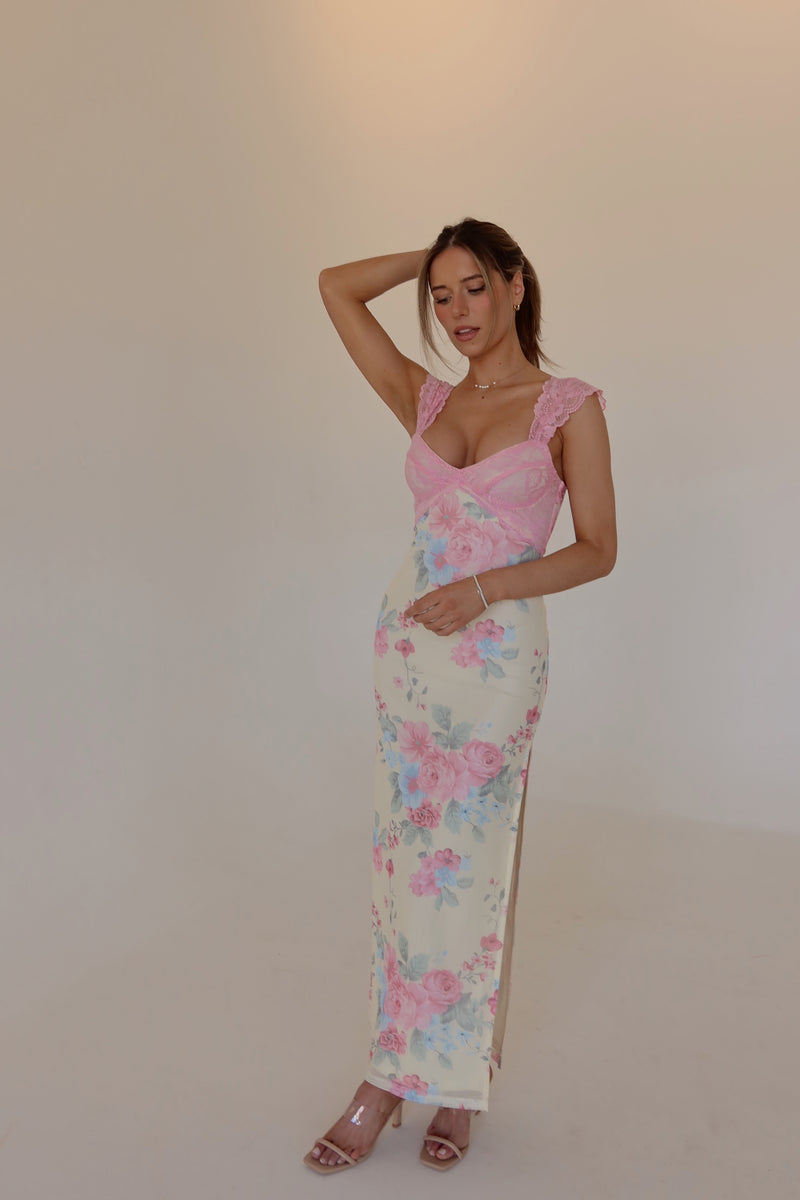 RESTOCKED :Khloe Floral Maxi Dress