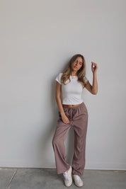 Sofia Straight Leg Satin Pants