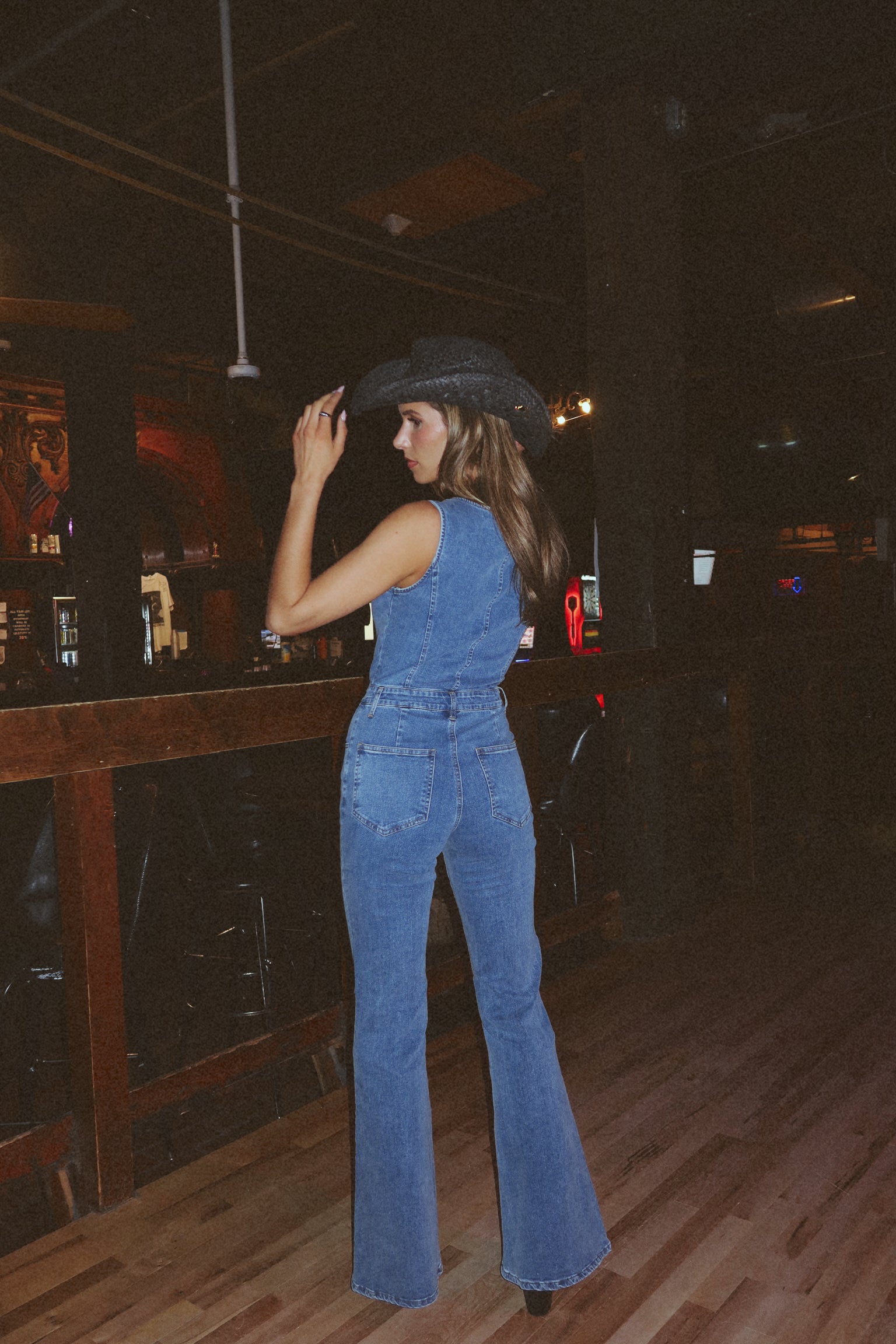 Lainey Bootcut Denim Jumpsuit