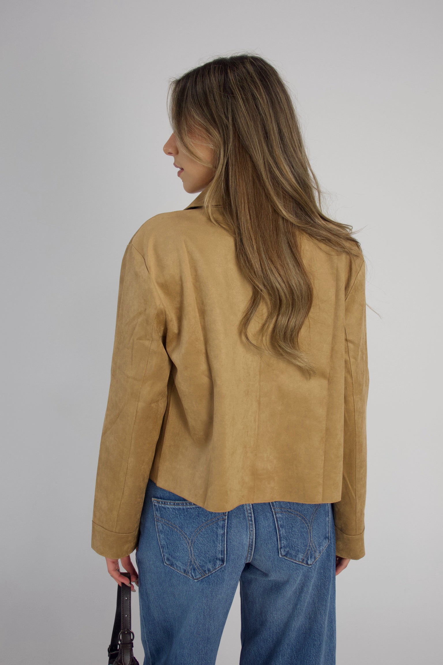 Bobi Suede Cropped Jacket