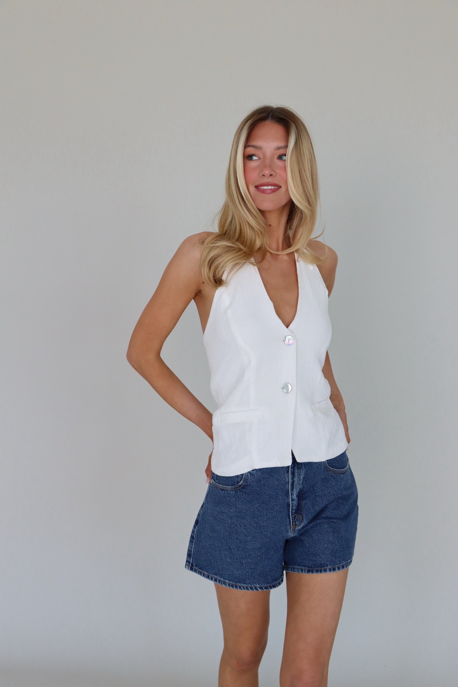 Rory Linen Halter Top