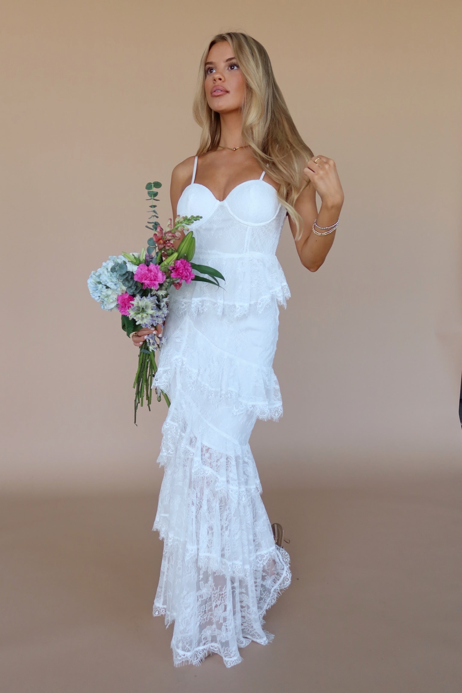 Mabel Lace Bustier Maxi Dress – Madida Clothing