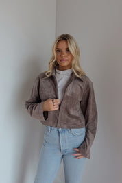 Lissa Suede Cropped Jacket