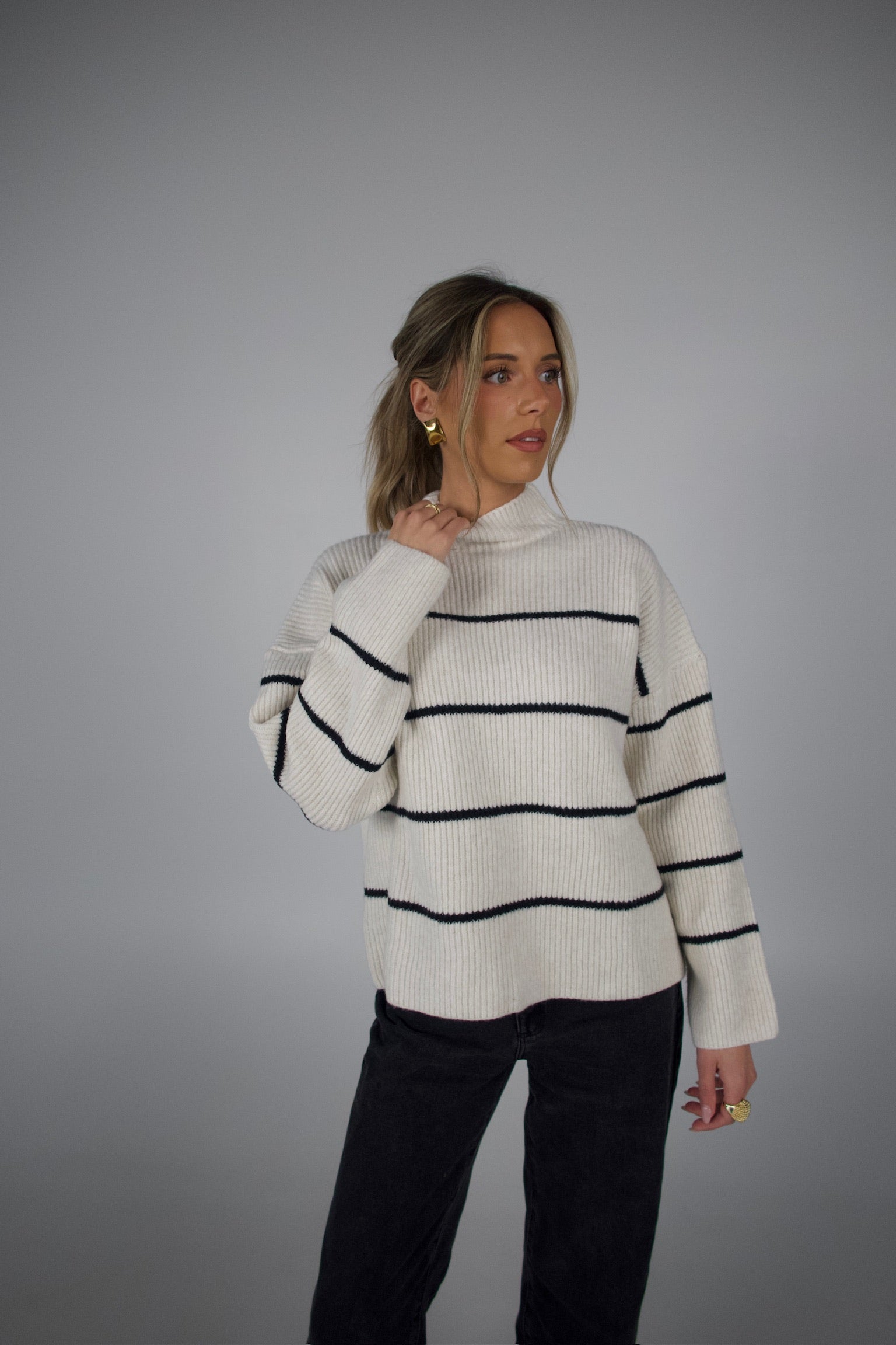 Soft Oat Mockneck Sweater