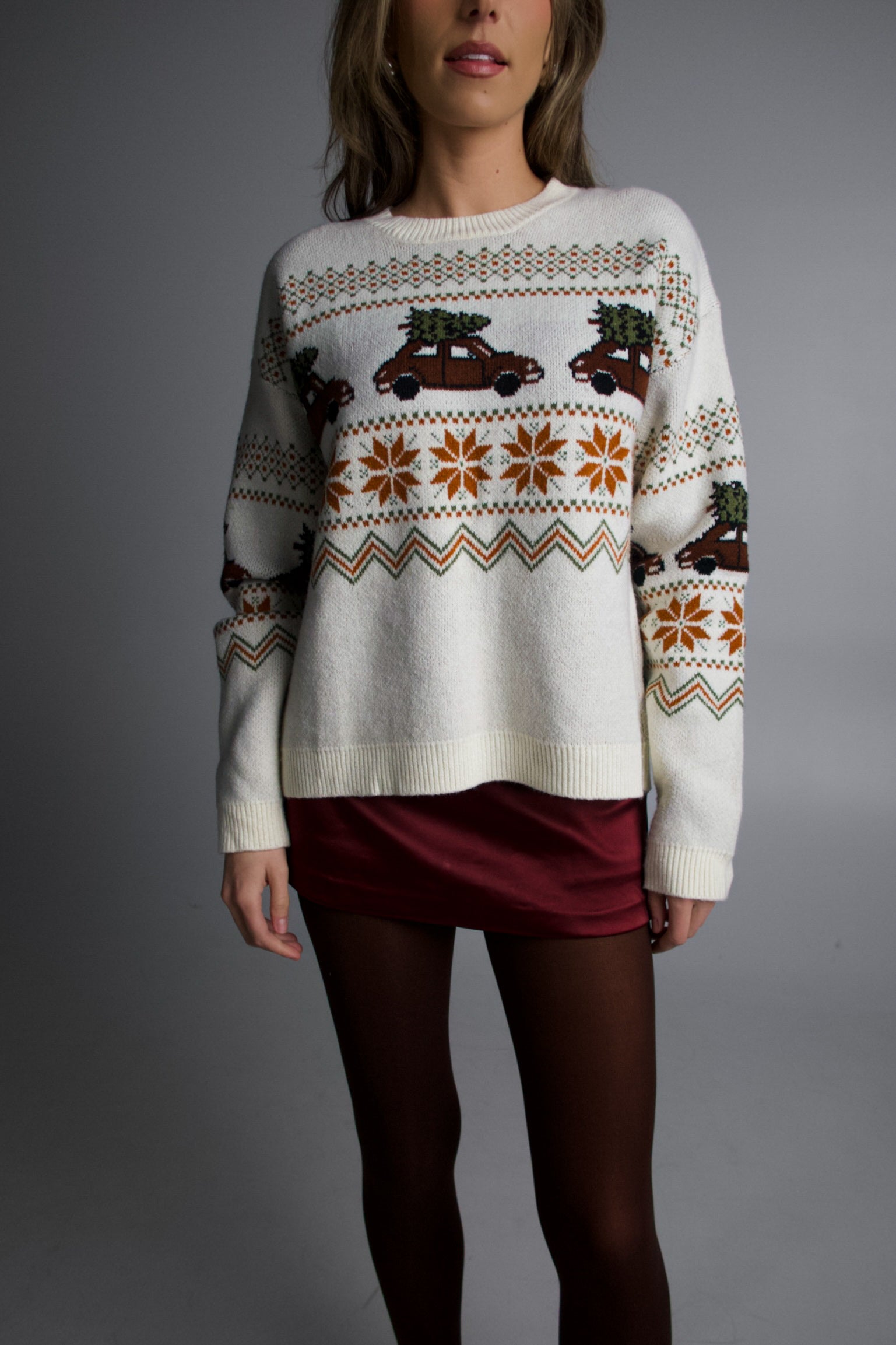 Frosted Pines Crewneck Sweater