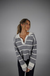 Haven Striped V-Neck Sweater