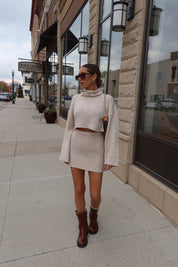 Arianna Cropped Turtleneck Knit Set