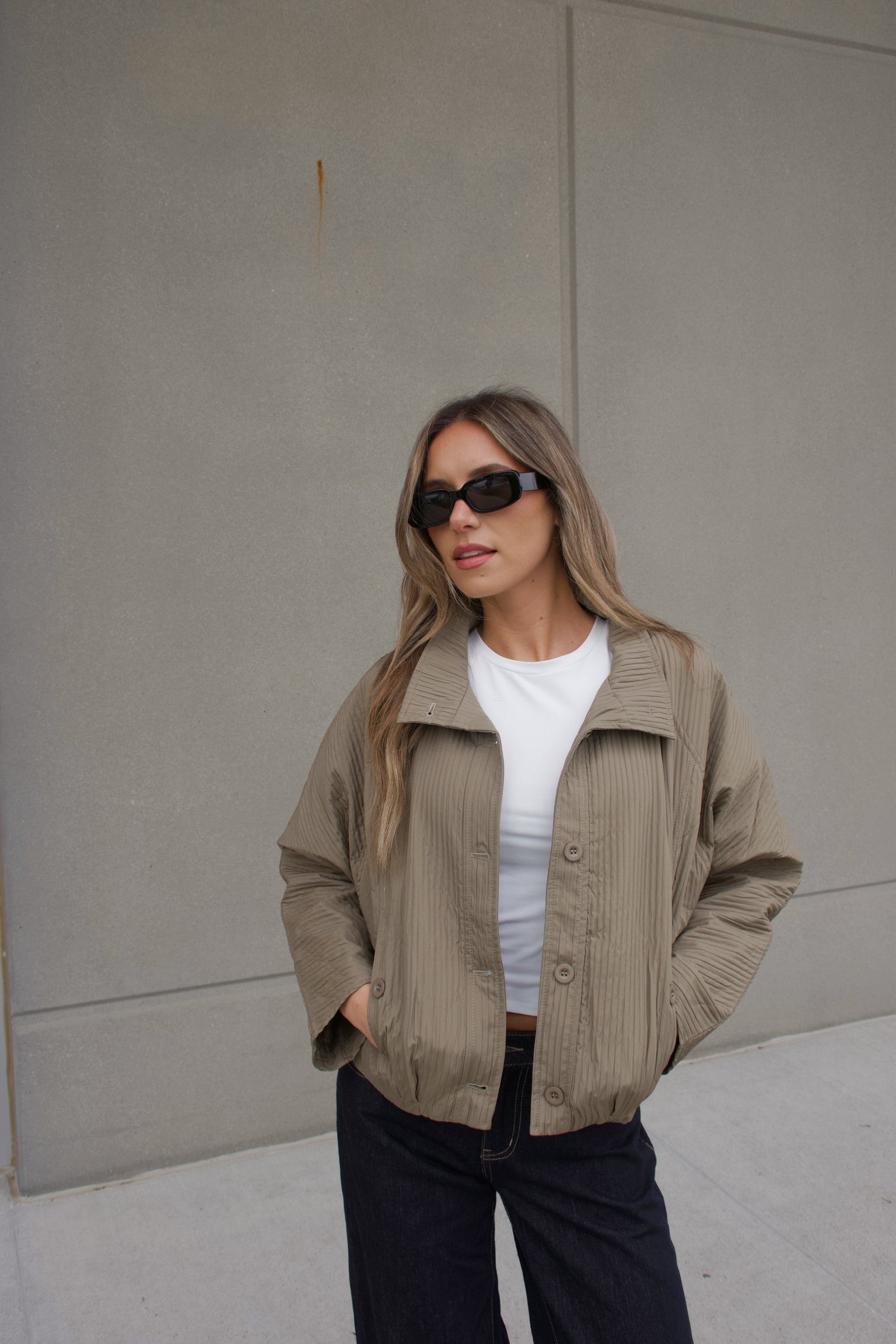 Olive Textured Jacket