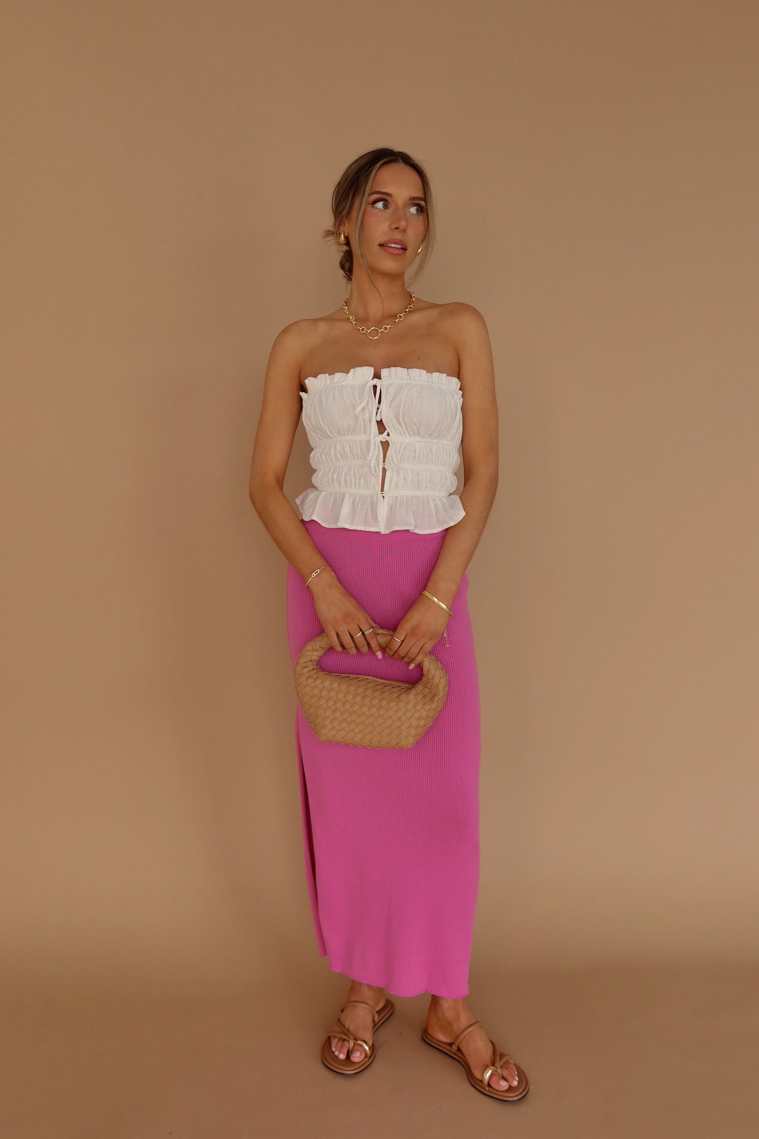 RESTOCKED : Orchid Ribbed Midi Skirt