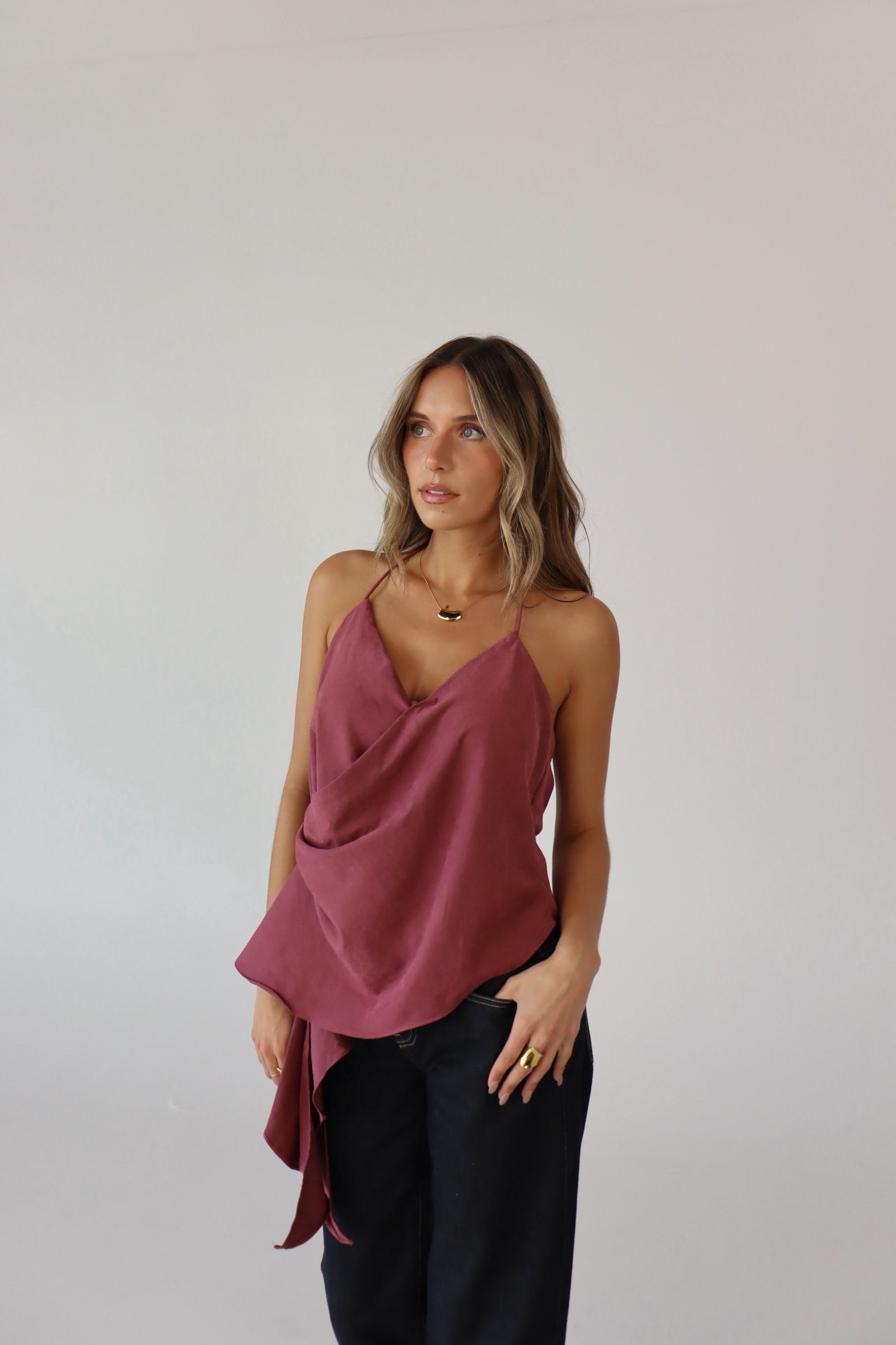 Lilah Suede Halter Top