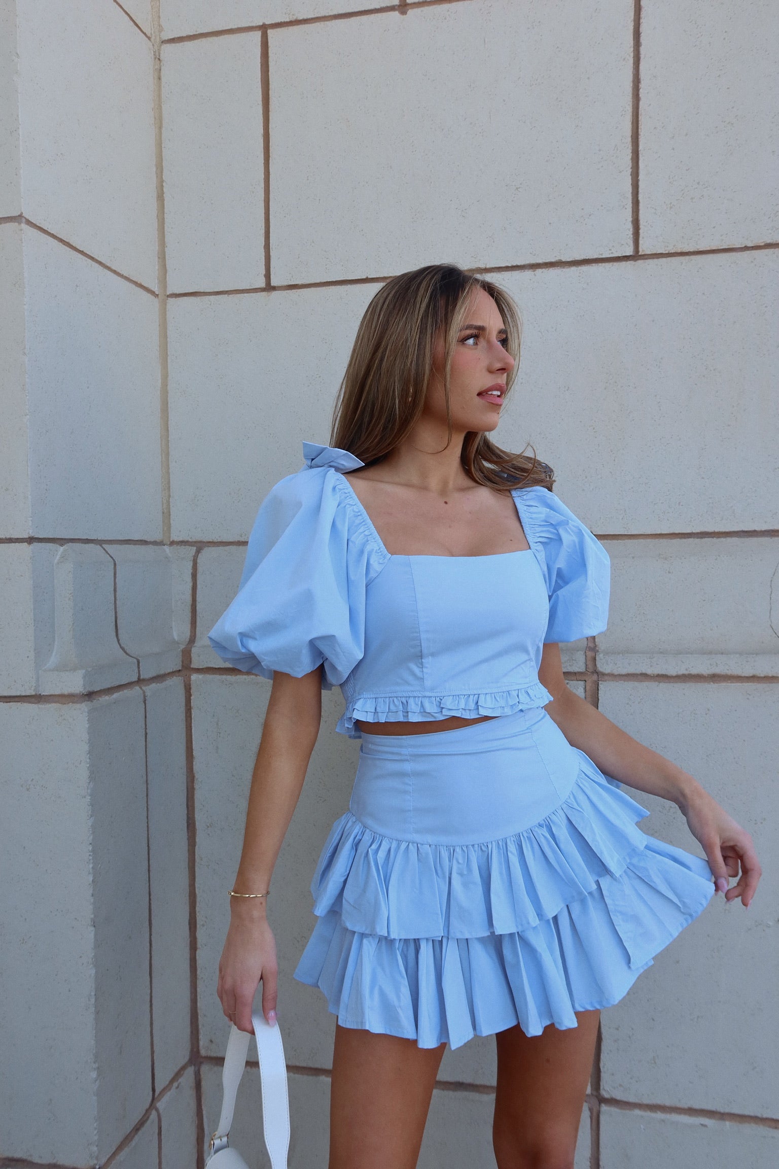 Zoe Puff Sleeve Crop Top And Skirt Set – Madida Clothing