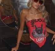 Coors Red Bandana Top