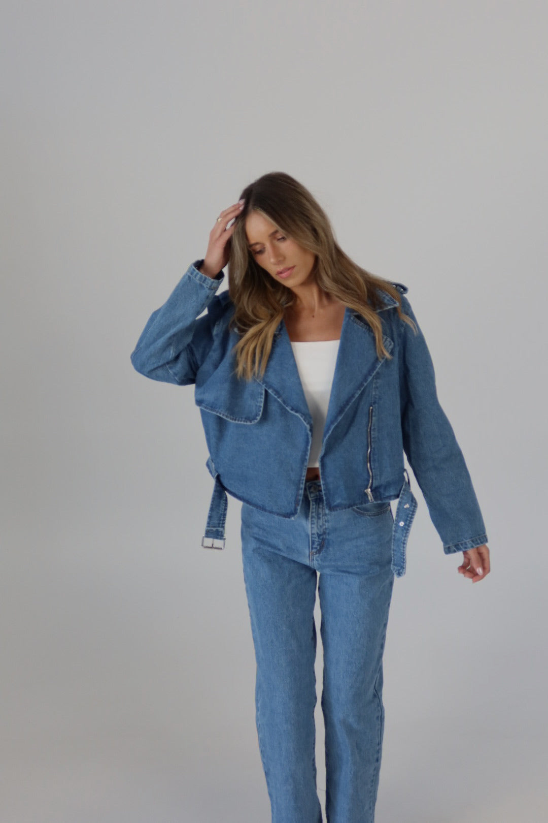 Zayla Zip-Up Denim Jacket