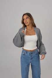 Oversized Shrug Cardigan in Grey