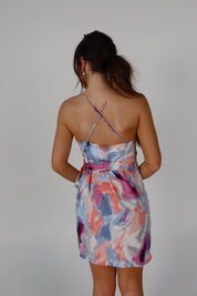 SALE :Willa Multi Color Silk Wrap Dress