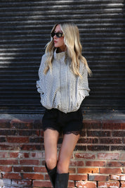Kam Plaid Zip-Up Bomber Jacket