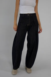 Prestyn Pleated Barrel Jean