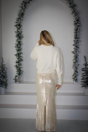 Champagne Hour Sequin Maxi Skirt