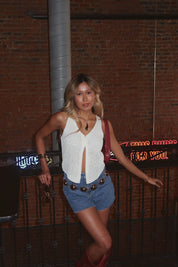 Emory Knit Cropped Vest