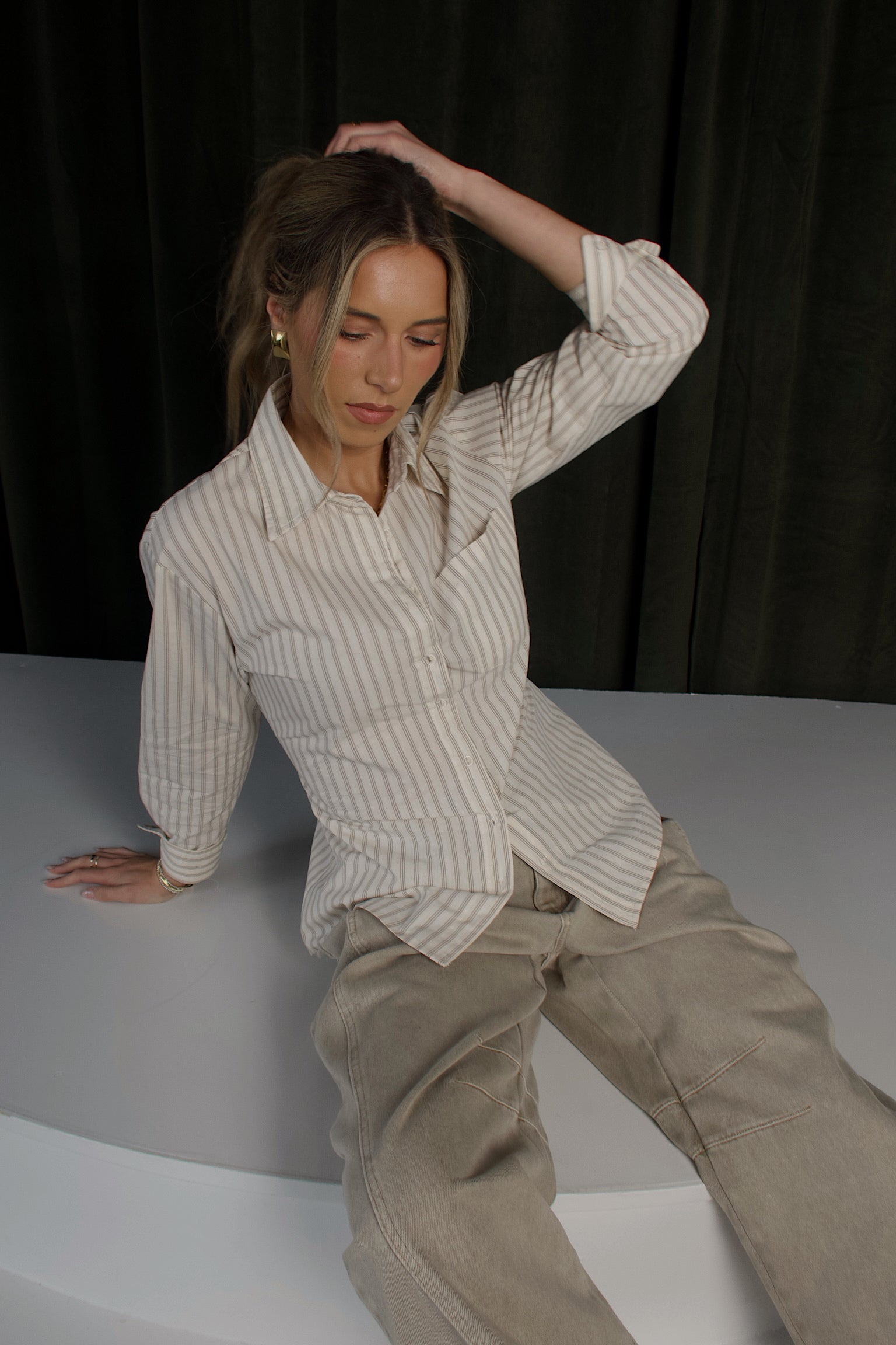 Collins Pinstripe Button-Up Shirt