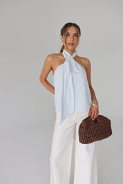 Veia Ice Blue Halter Top