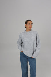 Ryleigh Grey Mock Neck Sweater