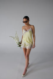 Bella Yellow Satin Camisole