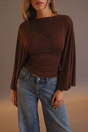 Emme Back-Tie Dolman Sleeve Top