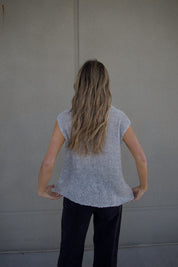 Noa Sleeveless Knit Top In Grey