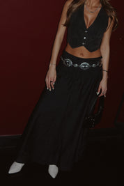 Western Silver Concho Disc Belt