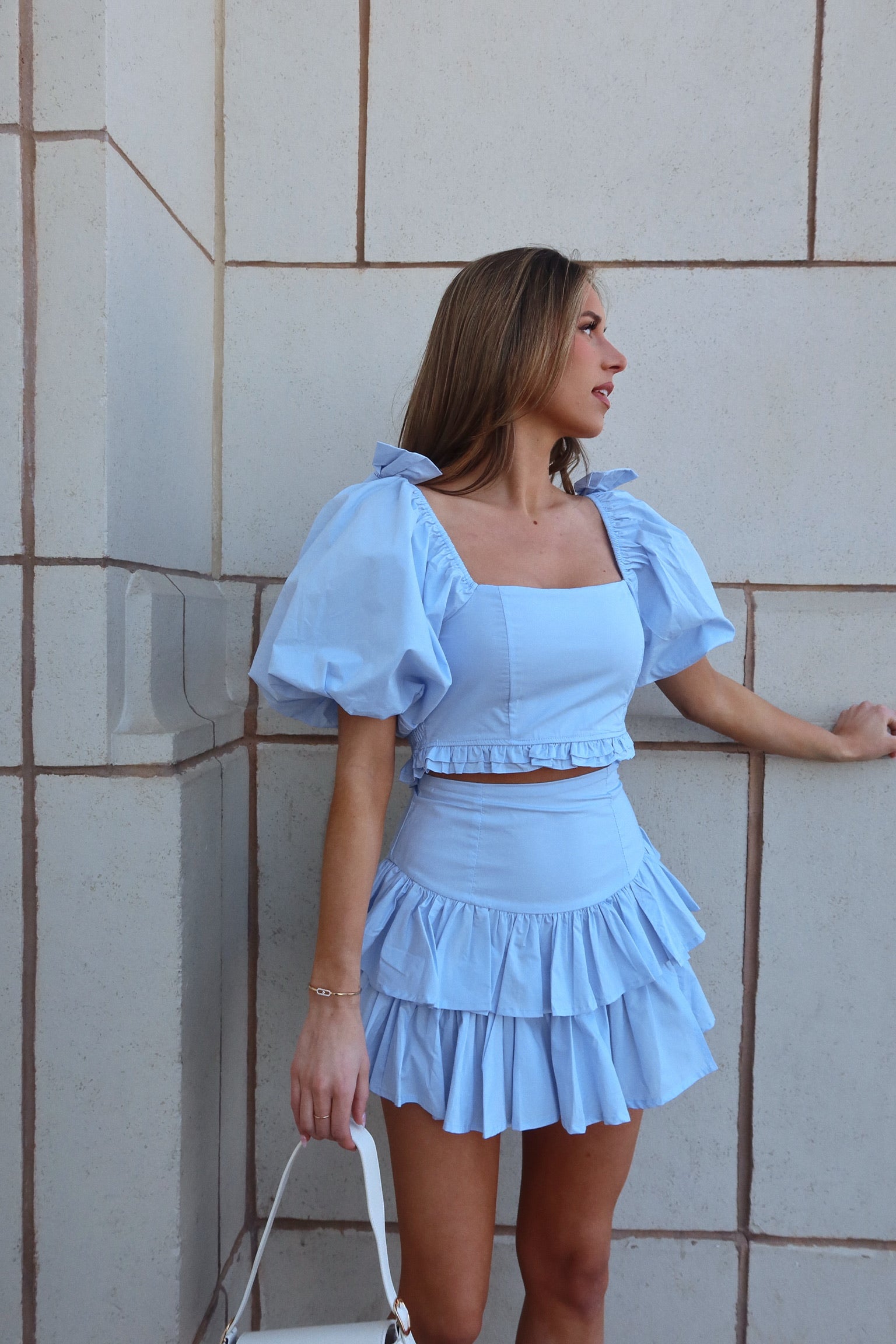 Zoe Puff Sleeve Crop Top And Skirt Set – Madida Clothing