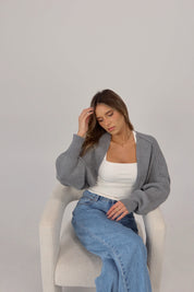 Oversized Shrug Cardigan in Grey