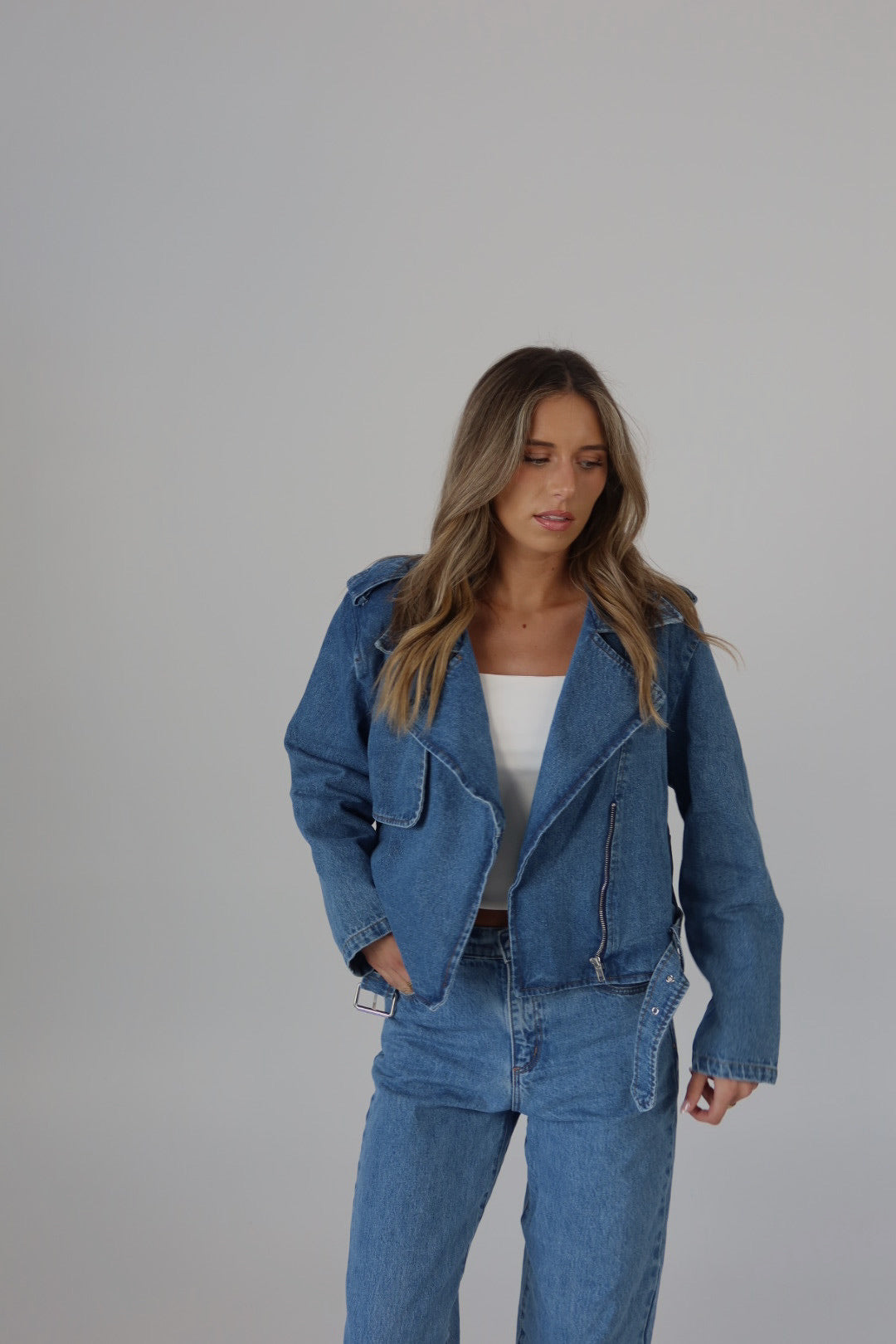 Zayla Zip-Up Denim Jacket