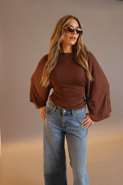 Emme Back-Tie Dolman Sleeve Top
