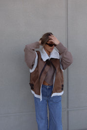 Zander Oversized Sherpa Vest