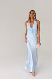 Veronika Ice Blue Maxi Dress