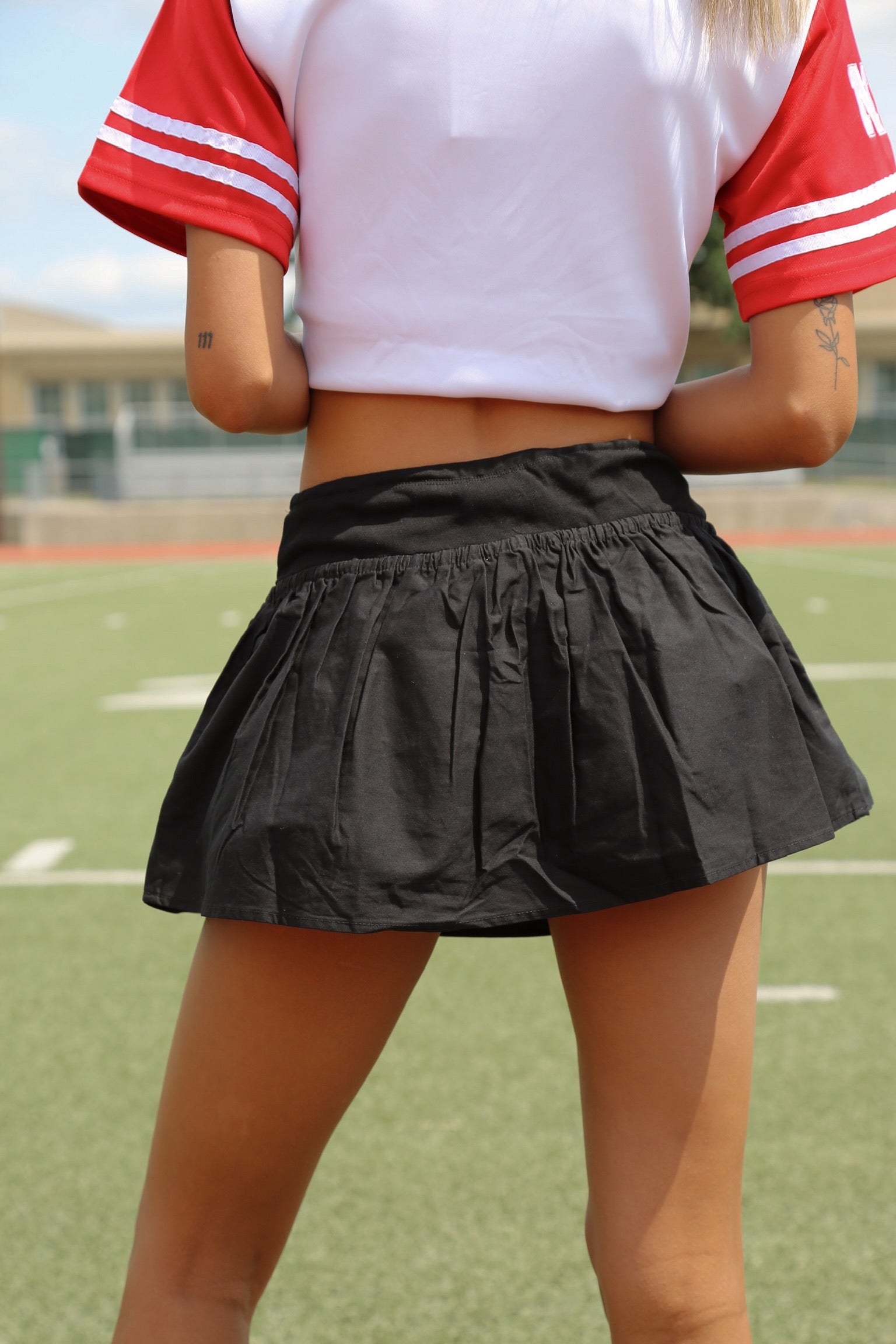 Huskers Cropped Baseball Jersey In White