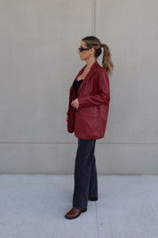 Gianna Boxy Pleather Blazer