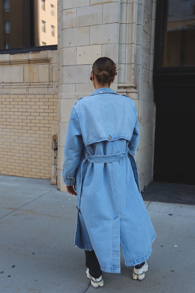 Denim Trench Jacket