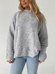 Ryleigh Grey Mock Neck Sweater