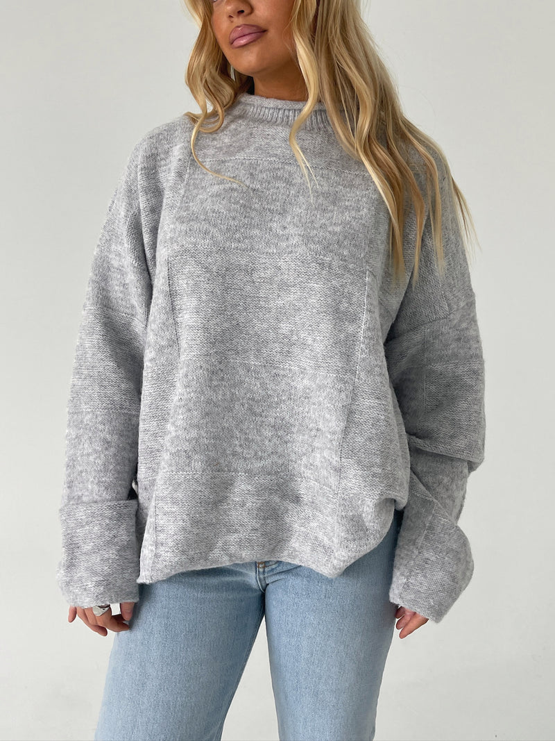 Ryleigh Grey Mock Neck Sweater