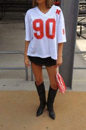 Nebraska Boyfriend Jersey In White