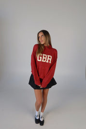 Nebraska Varsity Sweater In Red