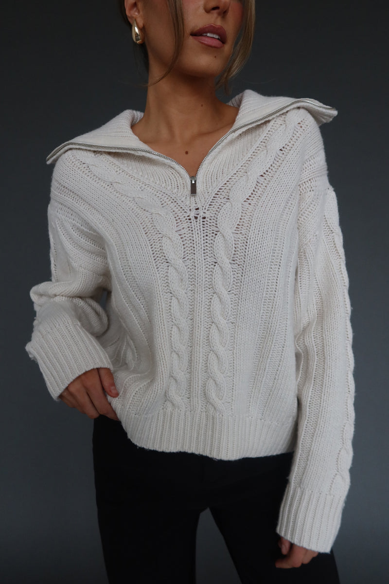 Sienna Quarter Zip Sweater