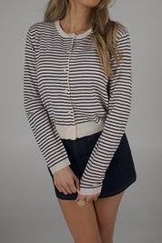 Monroe Striped Cardigan Top