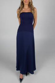 Midnight Satin Maxi Dress