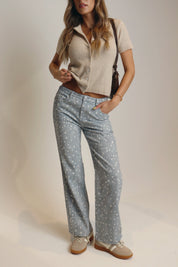 Frankee Straight Leg Printed Pant