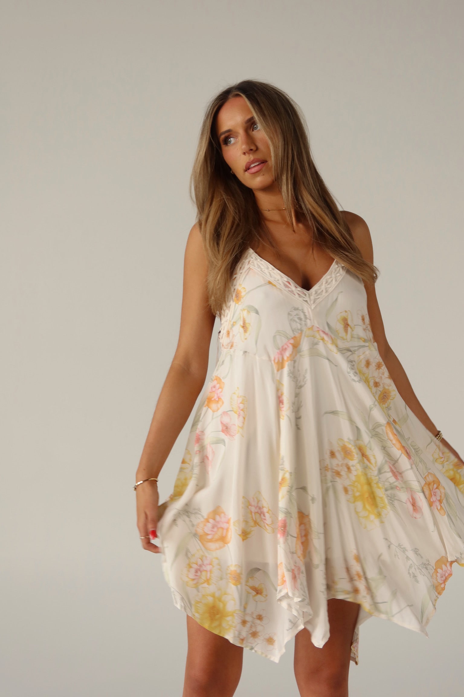 Renata Floral Tunic Mini Dress
