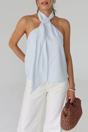 Veia Ice Blue Halter Top
